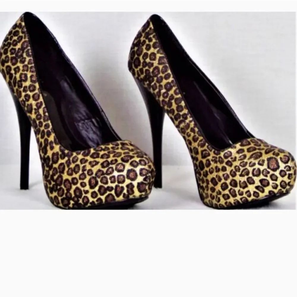 WOMEN"S ANIMAL PRINT STILETTOS PUMP SHOES - Picture 15 of 15